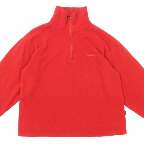 Fusalp Womens Red Polyester Pullover Sweatshirt Size 14 Zip - Go getter
