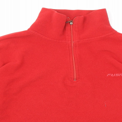 Fusalp Womens Red Polyester Pullover Sweatshirt Size 14 Zip - Go getter