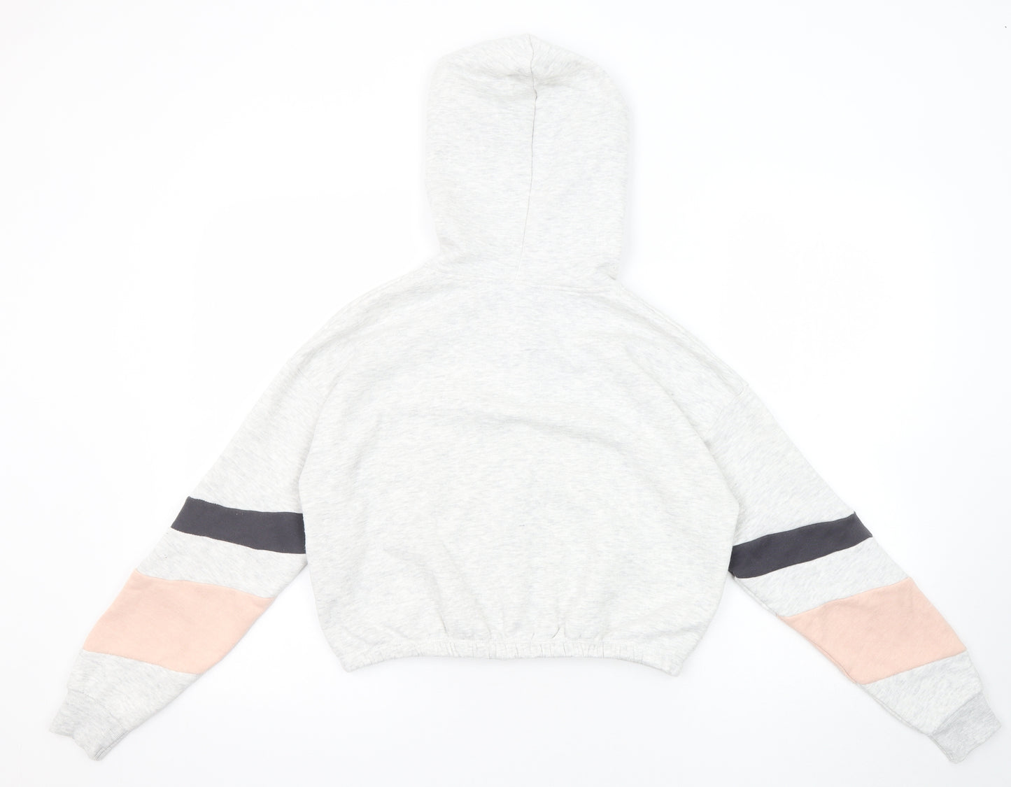 New Look Girls Grey Polyester Full Zip Hoodie Size 12-13 Years Zip - Detroit 98