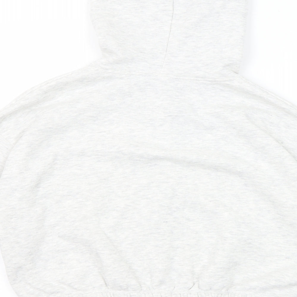 New Look Girls Grey Polyester Full Zip Hoodie Size 12-13 Years Zip - Detroit 98