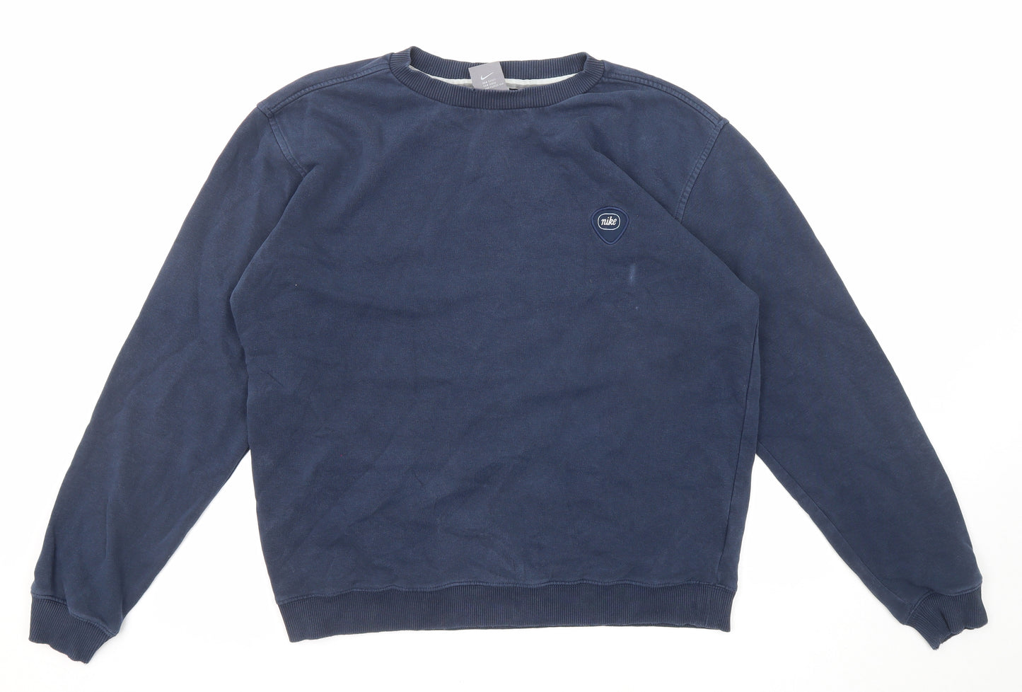 Nike Womens Blue Cotton Pullover Sweatshirt Size XL Pullover