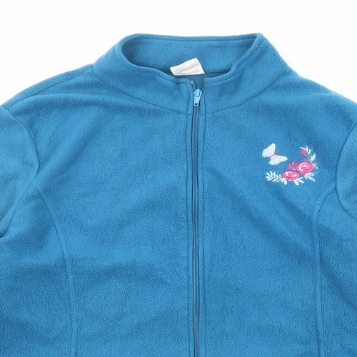 Alison Vallee Womens Blue Jacket Size XL Zip