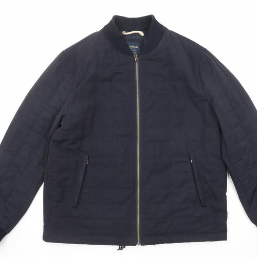 Hammond & Co Mens Blue Quilted Jacket Size L Zip