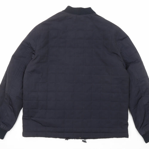 Hammond & Co Mens Blue Quilted Jacket Size L Zip