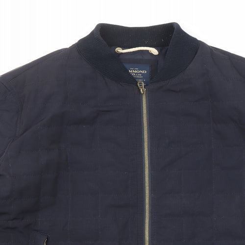 Hammond & Co Mens Blue Quilted Jacket Size L Zip