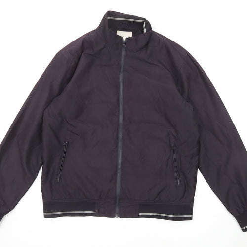 Aspen & Court Mens Black Bomber Jacket Jacket Size M Zip