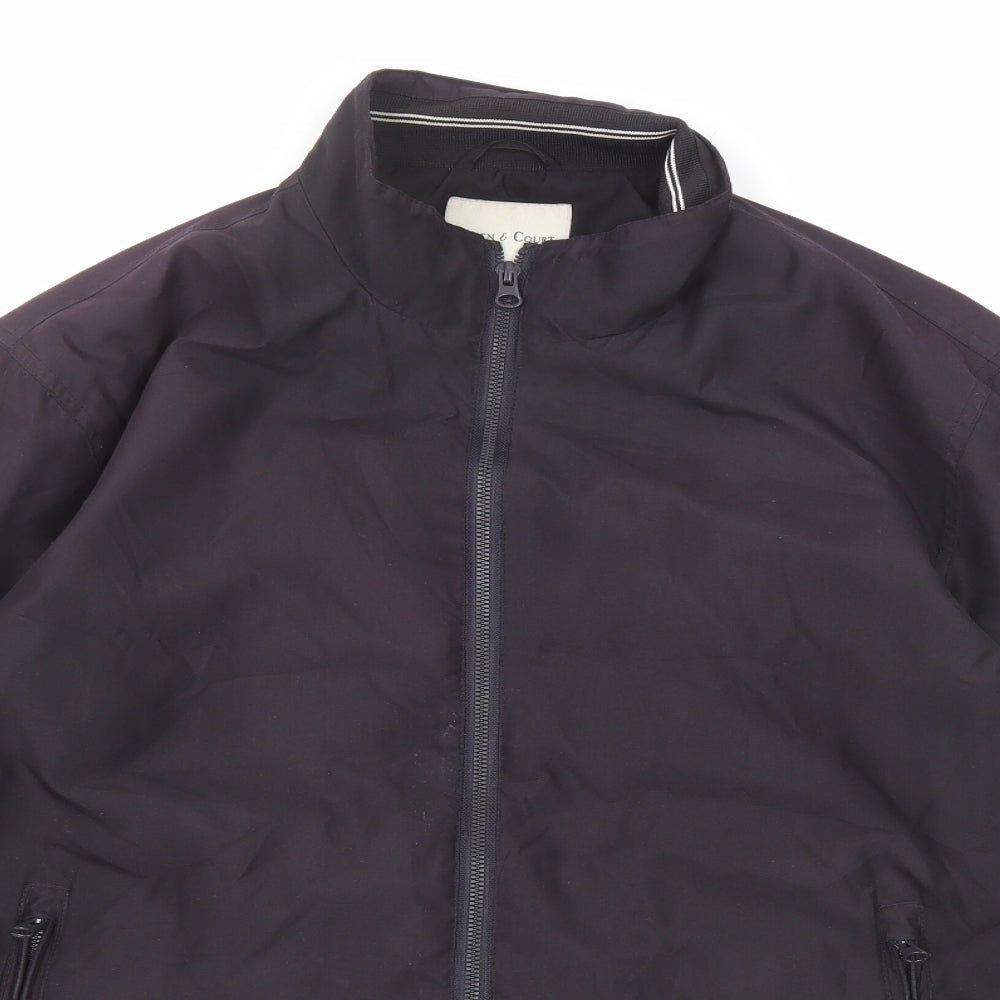 Aspen & Court Mens Black Bomber Jacket Jacket Size M Zip