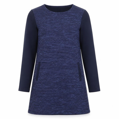 Voir Jeans Womens Blue Cotton Jumper Dress Size S Round Neck Pullover