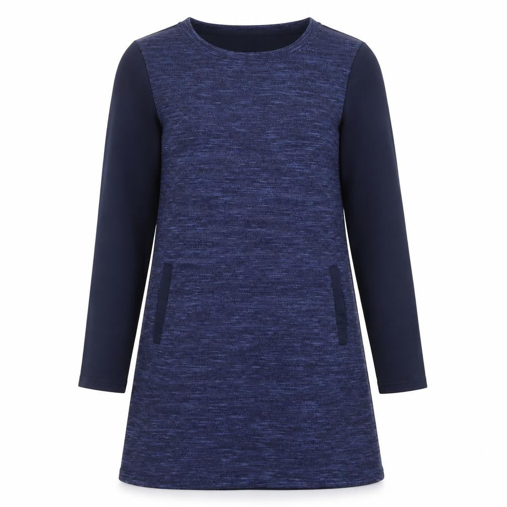 Voir Jeans Womens Blue Cotton Jumper Dress Size S Round Neck Pullover
