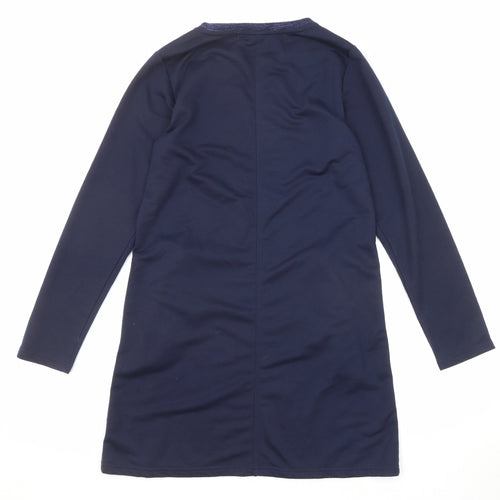 Voir Jeans Womens Blue Cotton Jumper Dress Size S Round Neck Pullover