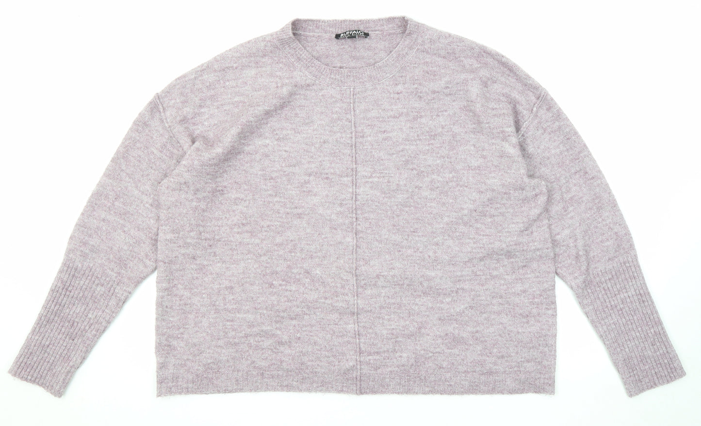 Buffalo by David Bitton Womens Purple Round Neck Acrylic Pullover Jumper Size XL