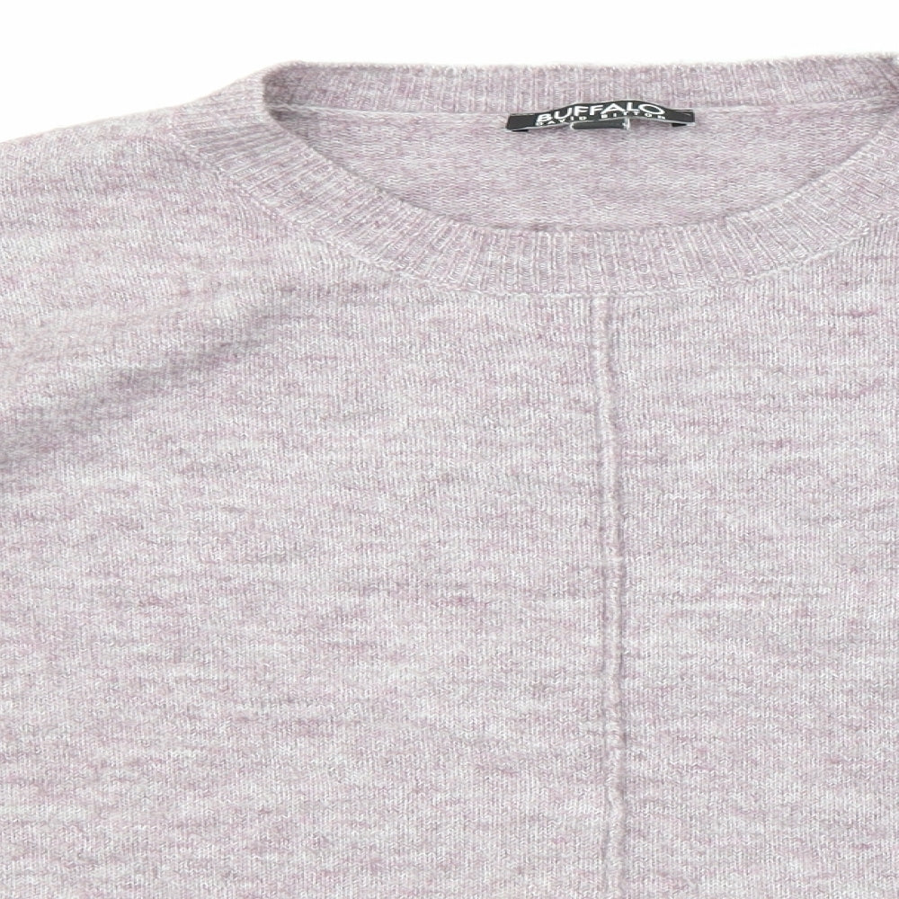 Buffalo by David Bitton Womens Purple Round Neck Acrylic Pullover Jumper Size XL