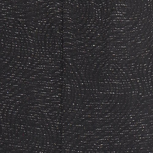 H&M Womens Black Geometric Polyester Carrot Trousers Size S Regular