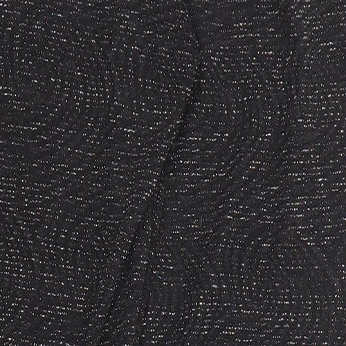 H&M Womens Black Geometric Polyester Carrot Trousers Size S Regular