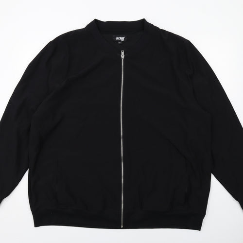 Jacamo Mens Black Bomber Jacket Jacket Size 54 Zip