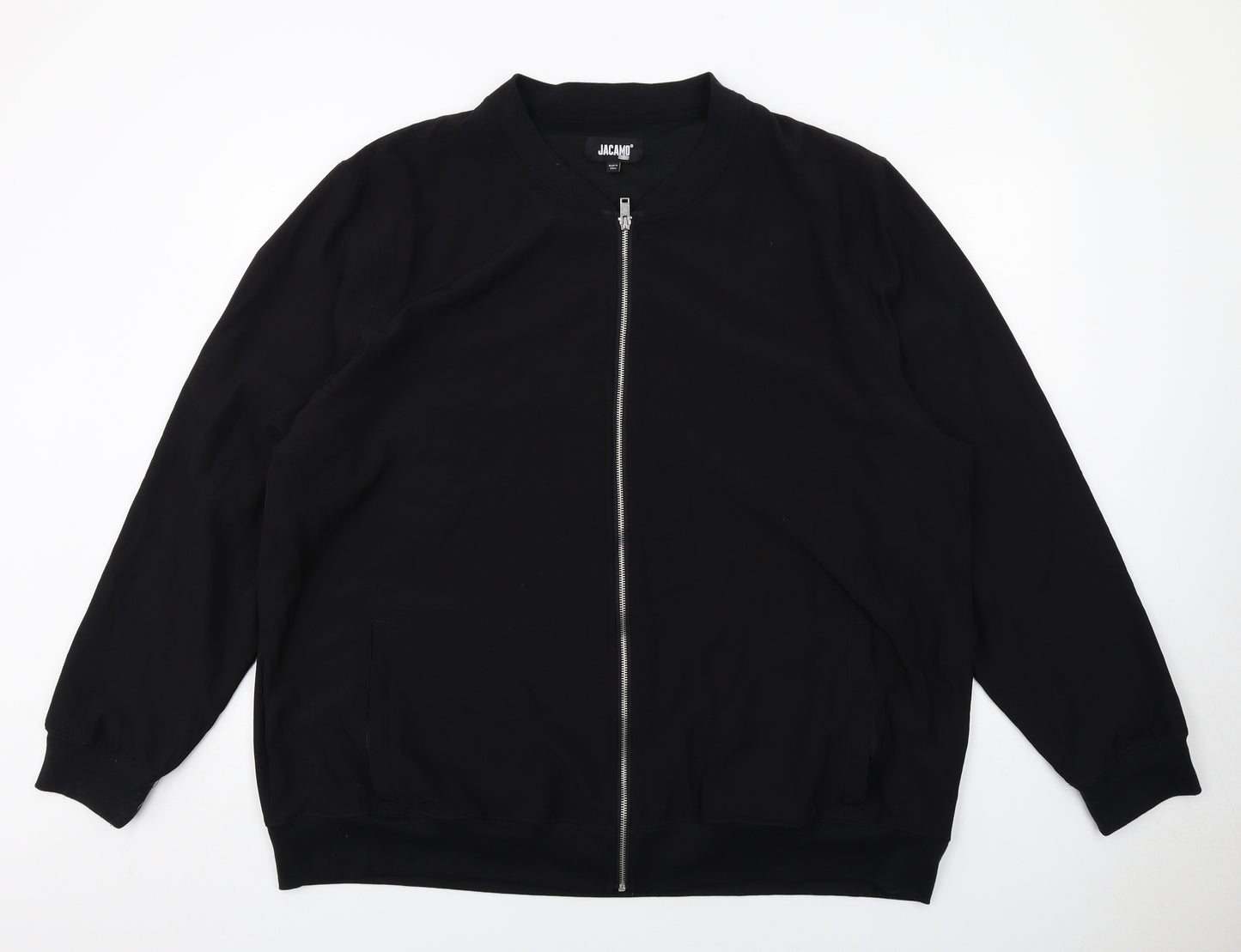 Jacamo Mens Black Bomber Jacket Jacket Size 54 Zip