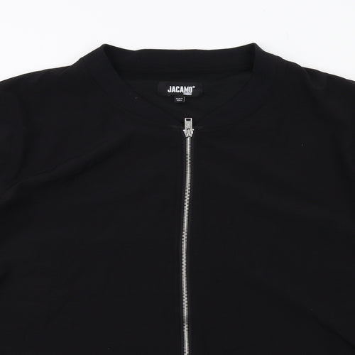 Jacamo Mens Black Bomber Jacket Jacket Size 54 Zip