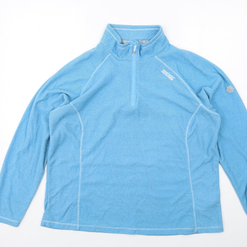 Regatta Womens Blue Polyester Pullover Sweatshirt Size 18 Zip