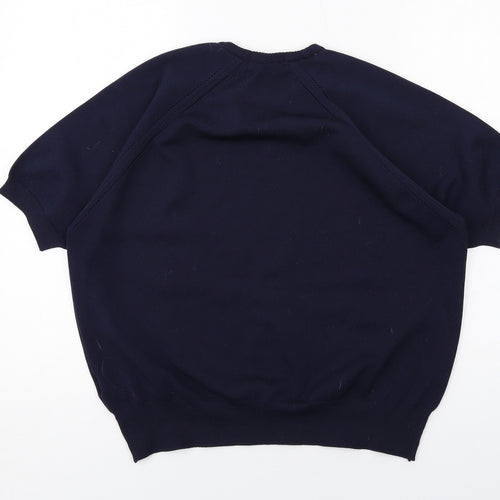Berkertex Womens Blue Round Neck Polyester Pullover Jumper Size 18