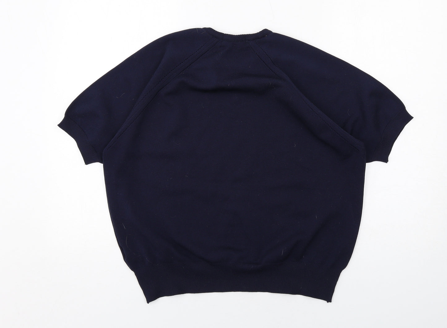 Berkertex Womens Blue Round Neck Polyester Pullover Jumper Size 18