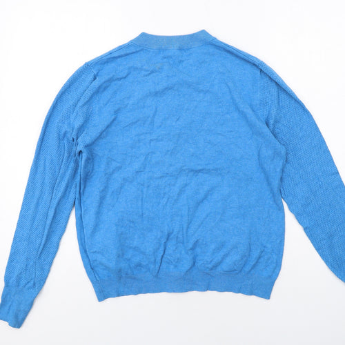 NEXT Womens Blue Round Neck Viscose Cardigan Jumper Size 14