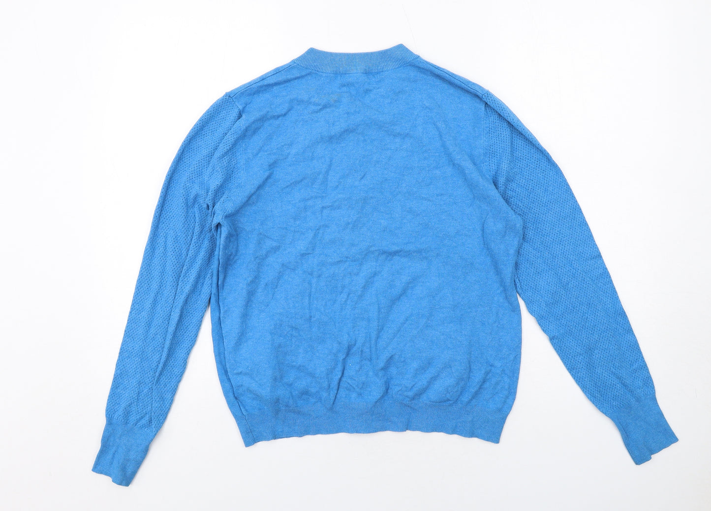 NEXT Womens Blue Round Neck Viscose Cardigan Jumper Size 14