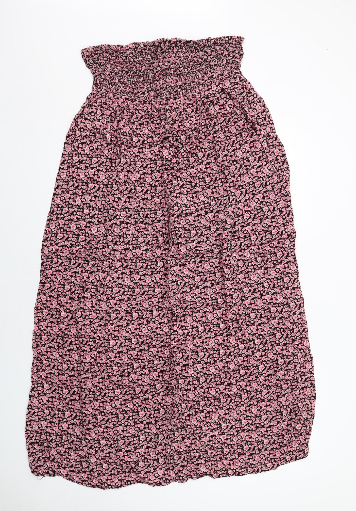 Riviera Womens Pink Floral Viscose A-Line Size M Off the Shoulder Pullover