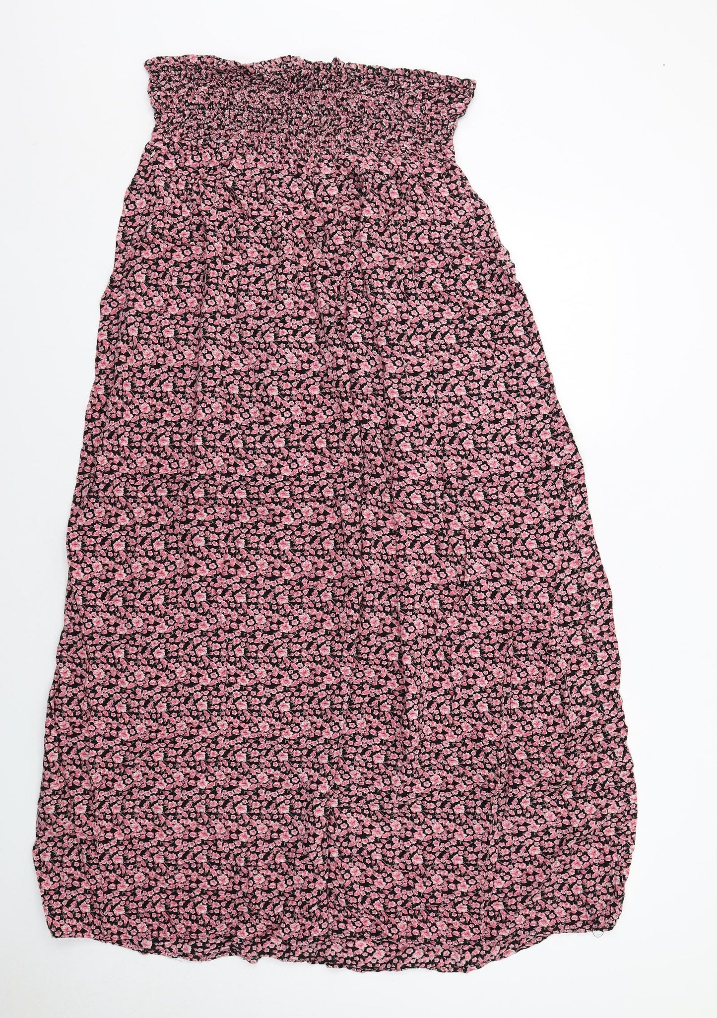 Riviera Womens Pink Floral Viscose A-Line Size M Off the Shoulder Pullover