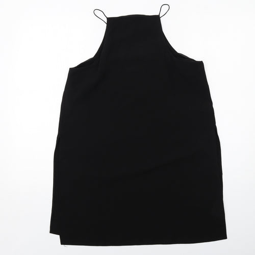 New Look Womens Black Polyester Basic Tank Size 12 Square Neck