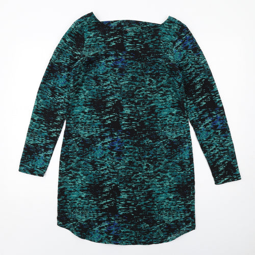 Gap Womens Green Geometric Polyester Mini Size XS Round Neck Pullover