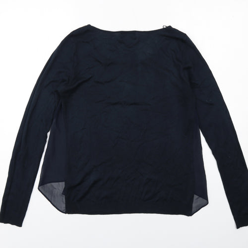 NEXT Womens Blue Round Neck Polyester Pullover Jumper Size 10