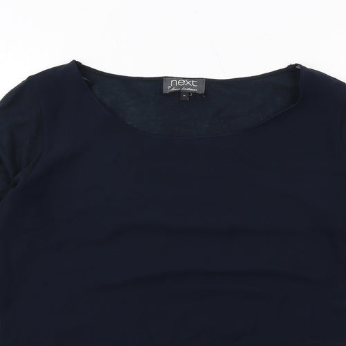 NEXT Womens Blue Round Neck Polyester Pullover Jumper Size 10