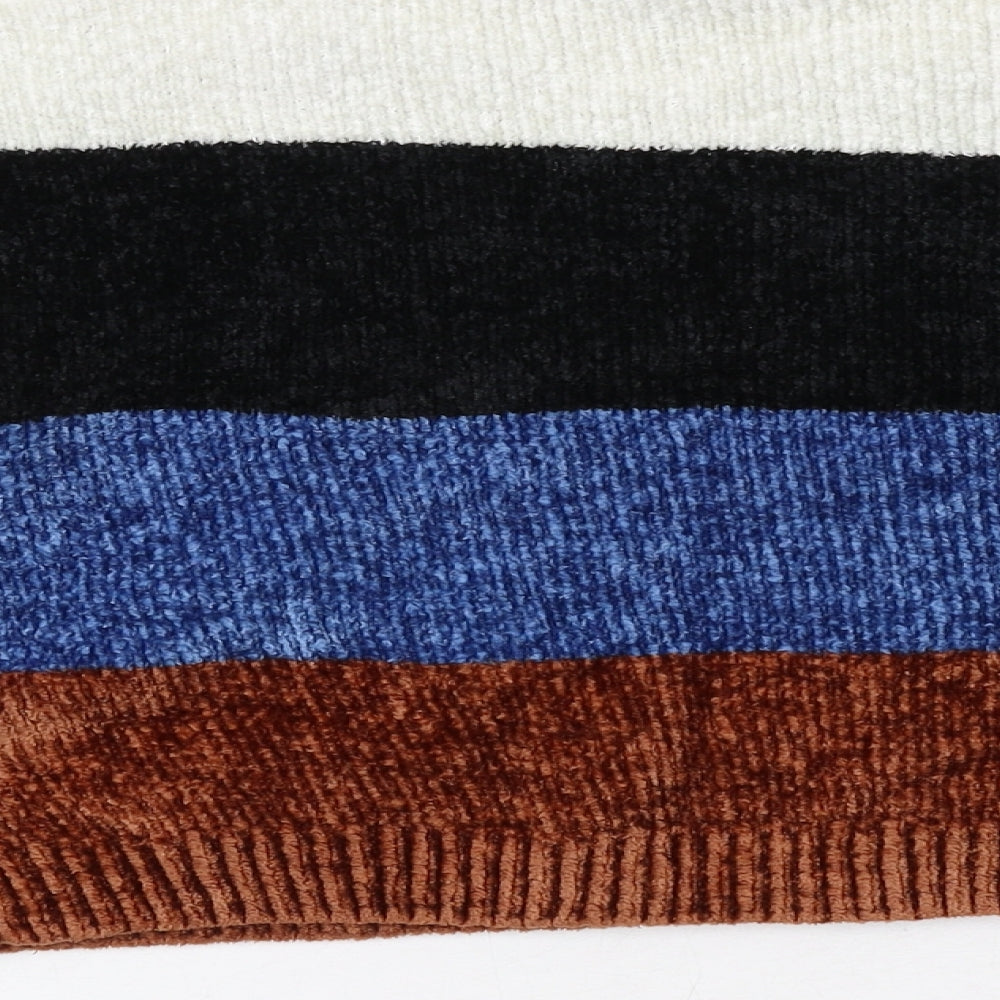 New Look Girls Multicoloured Round Neck Striped Polyester Pullover Jumper Size 12-13 Years Pullover