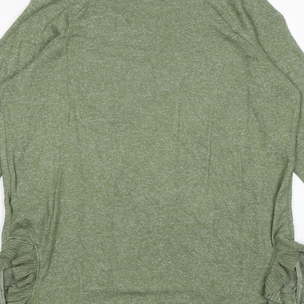 Old Navy Girls Green Viscose Basic T-Shirt Size 11-12 Years Round Neck Pullover - Rise Above