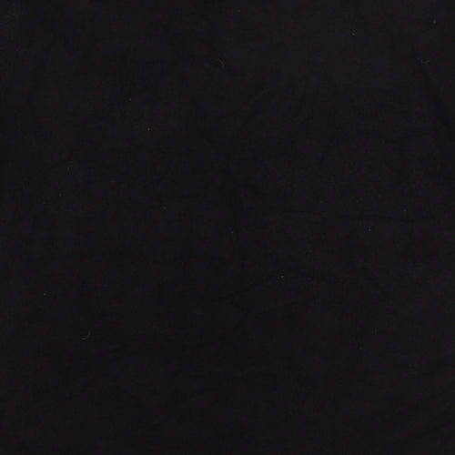 Classic Womens Black Round Neck Acrylic Pullover Jumper Size 12