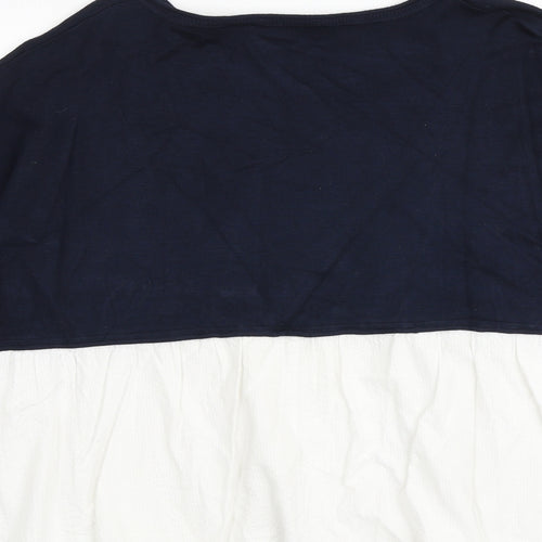 Zara Womens Multicoloured 100% Cotton Basic Blouse Size S Round Neck