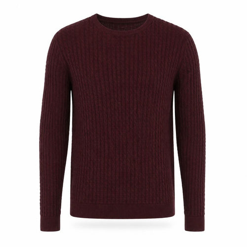 ASOS Mens Red Round Neck Acrylic Pullover Jumper Size M Long Sleeve - Elbow patches