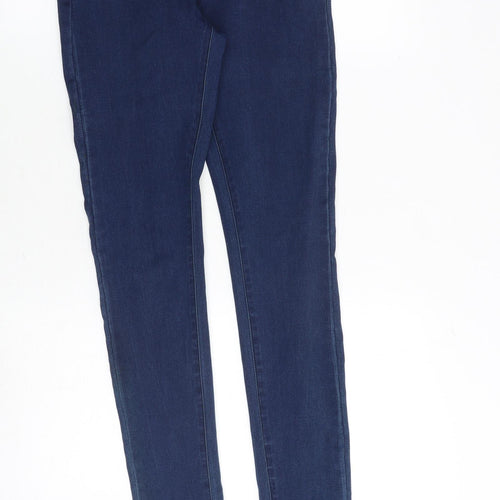 Denim & Co. Womens Blue Cotton Skinny Jeans Size 10 Slim Zip