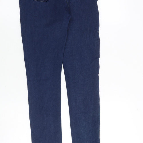 Denim & Co. Womens Blue Cotton Skinny Jeans Size 10 Slim Zip