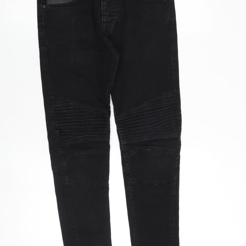 Denim & Co. Mens Black Cotton Skinny Jeans Size 30 in Slim Zip