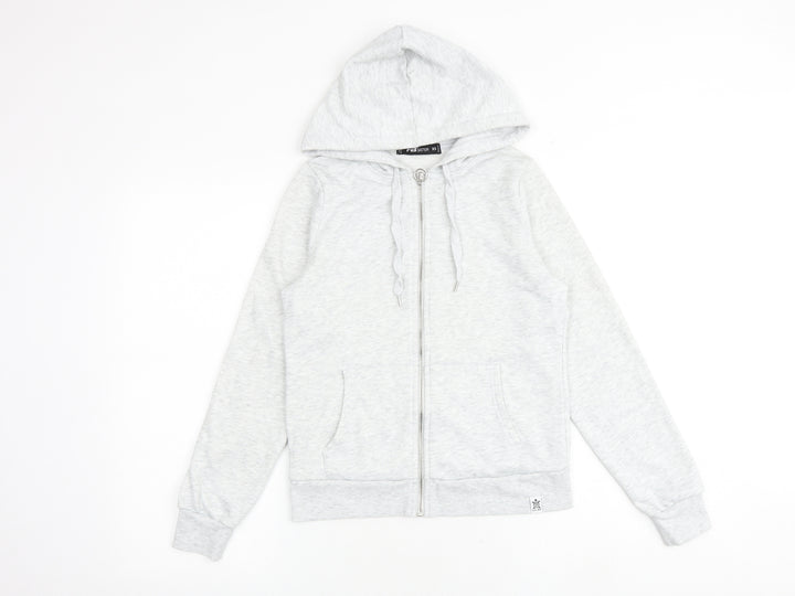 FB sister Womens Grey Cotton Full Zip Hoodie Size XS Zip
