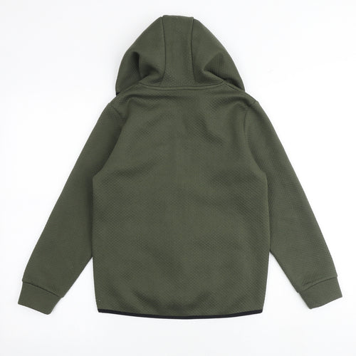 Urban Dept Boys Green Polyester Full Zip Hoodie Size 9 Years Zip
