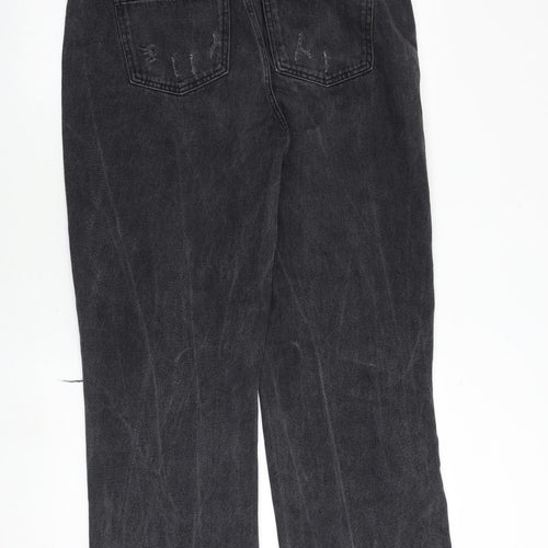 Denim & Co. Womens Grey Cotton Mom Jeans Size 16 Regular Zip