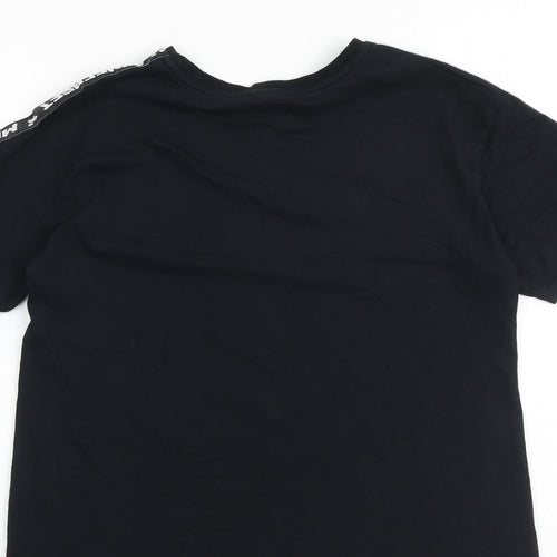 Mojang Boys Black 100% Cotton Basic T-Shirt Size 13-14 Years Round Neck Pullover - Minecraft
