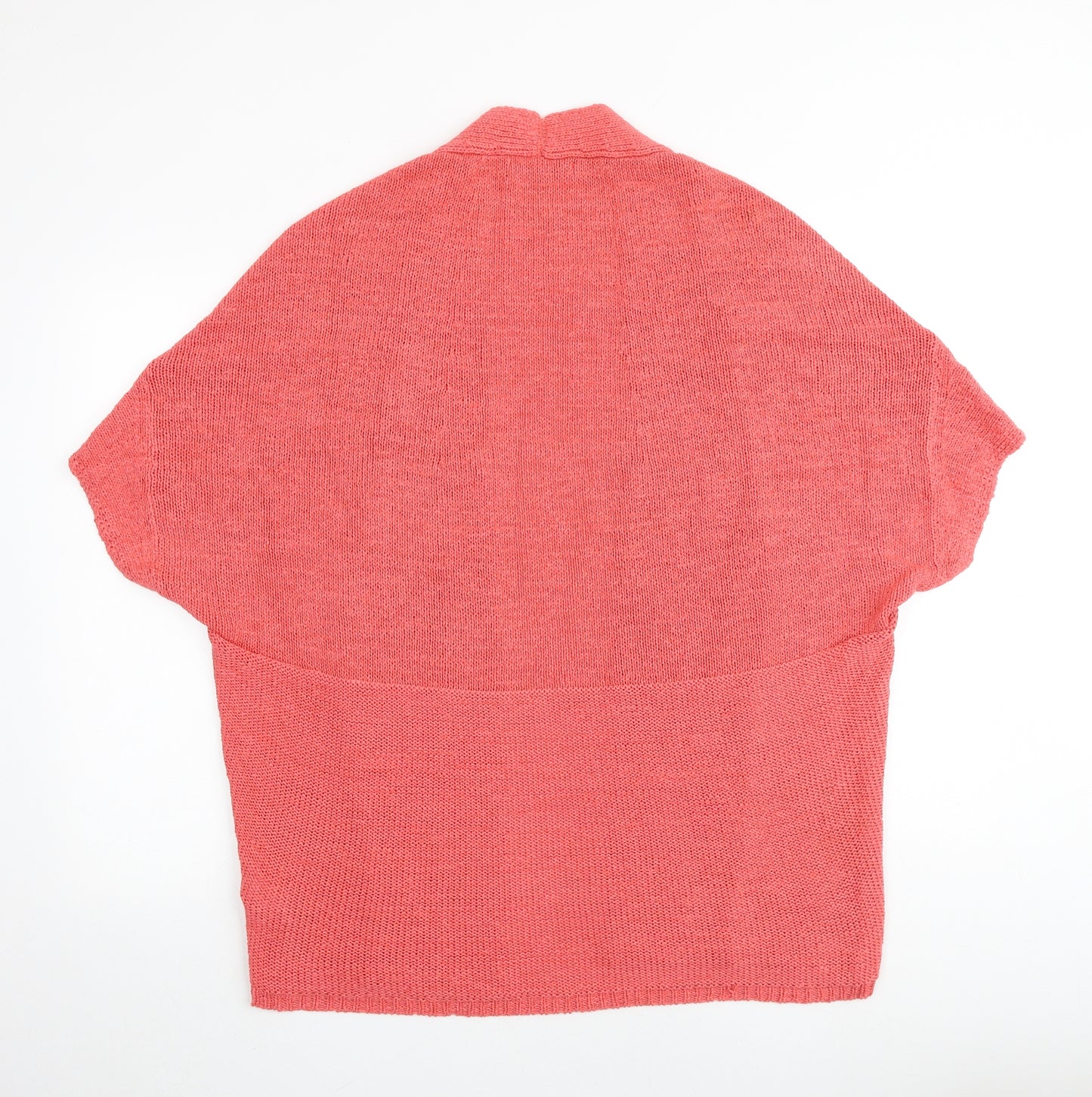 NEXT Womens Pink V-Neck Acrylic Shrug Jumper Size M