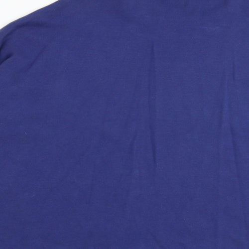 Laura Ashley Womens Blue Round Neck 100% Cotton Pullover Jumper Size 10