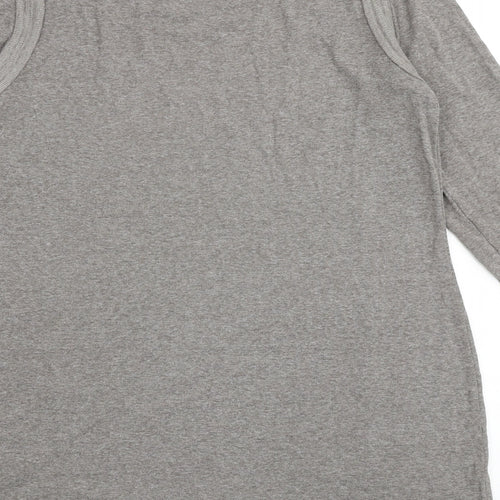 Marks and Spencer Womens Grey Polyester Basic Blouse Size 12 Round Neck