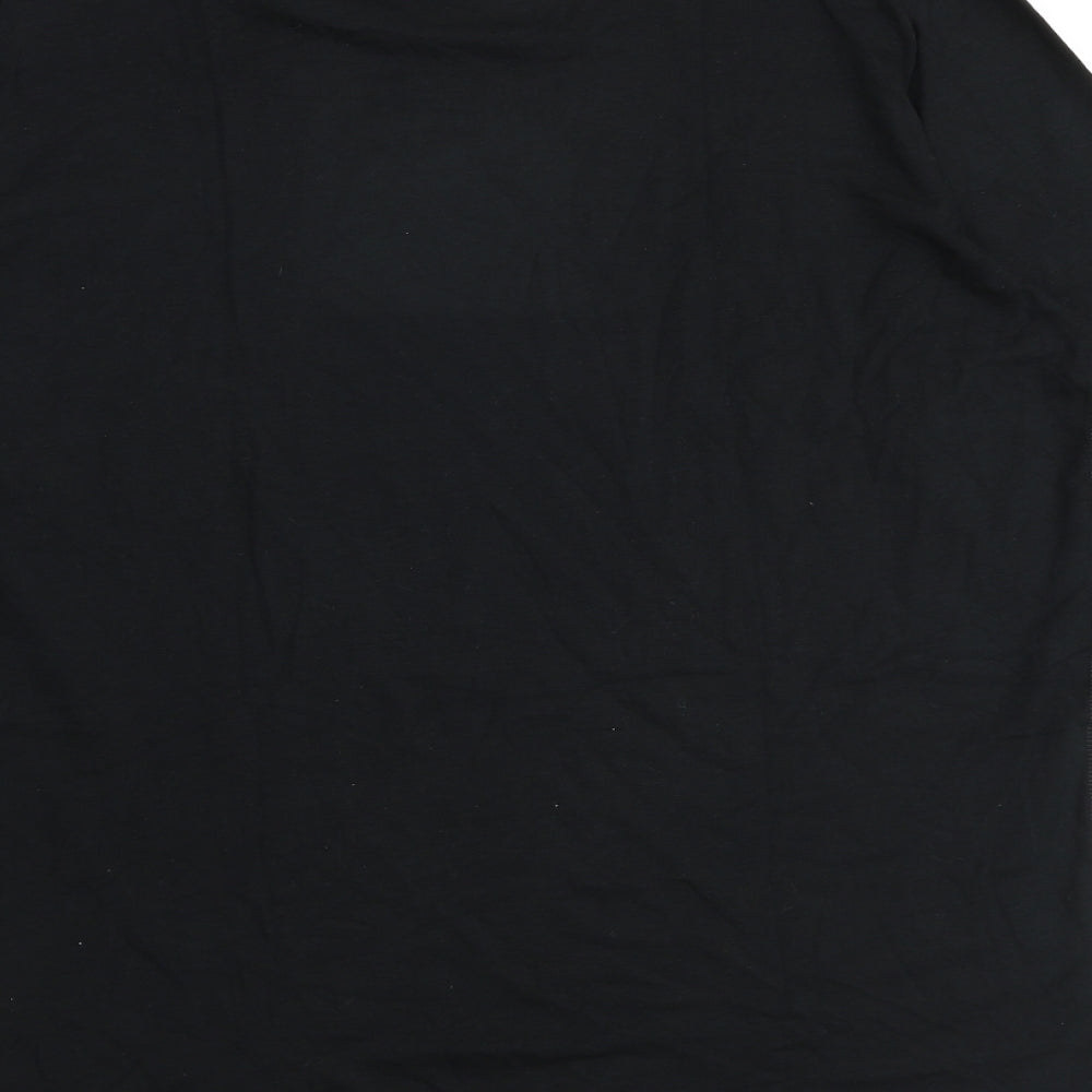 Marks and Spencer Mens Black Acrylic Basic Casual Size L Round Neck