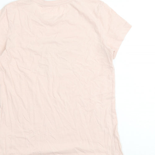 Giordano Girls Pink 100% Cotton Basic T-Shirt Size S Crew Neck Pullover - Summer Time