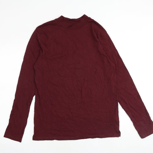 Topman Mens Red Cotton T-Shirt Size M Crew Neck